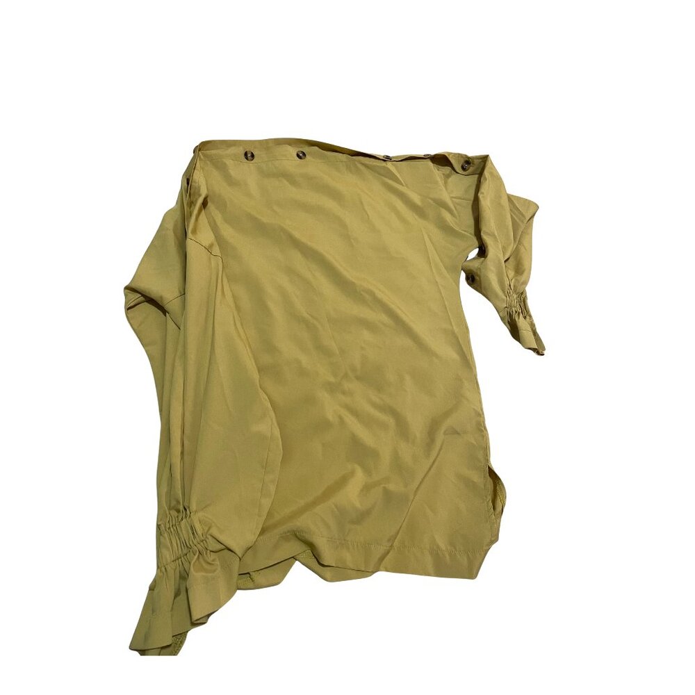 Vintage Long Sleeve Bottons & Ruffle